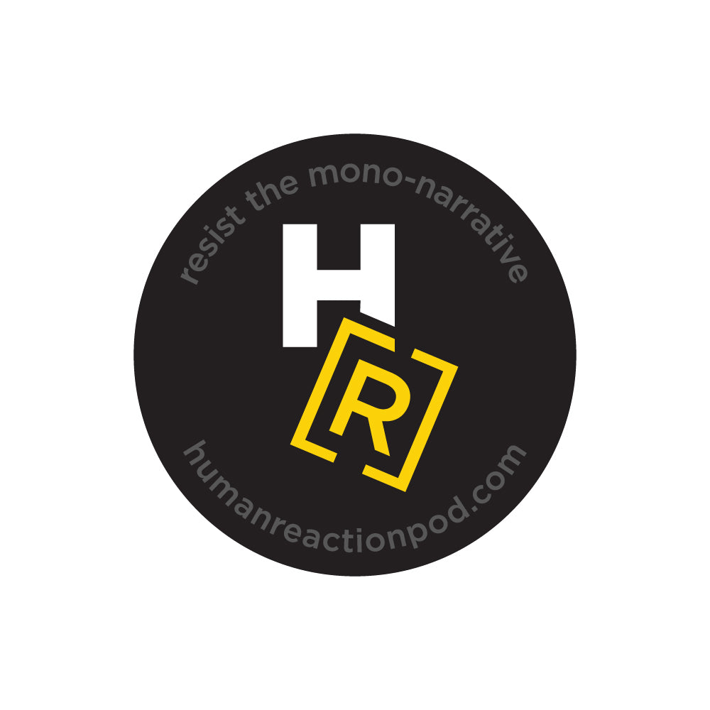 HR Icon Black Round Vinyl Sticker - 2"x2"