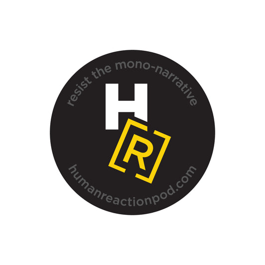 HR Icon Black Round Vinyl Sticker - 2"x2"